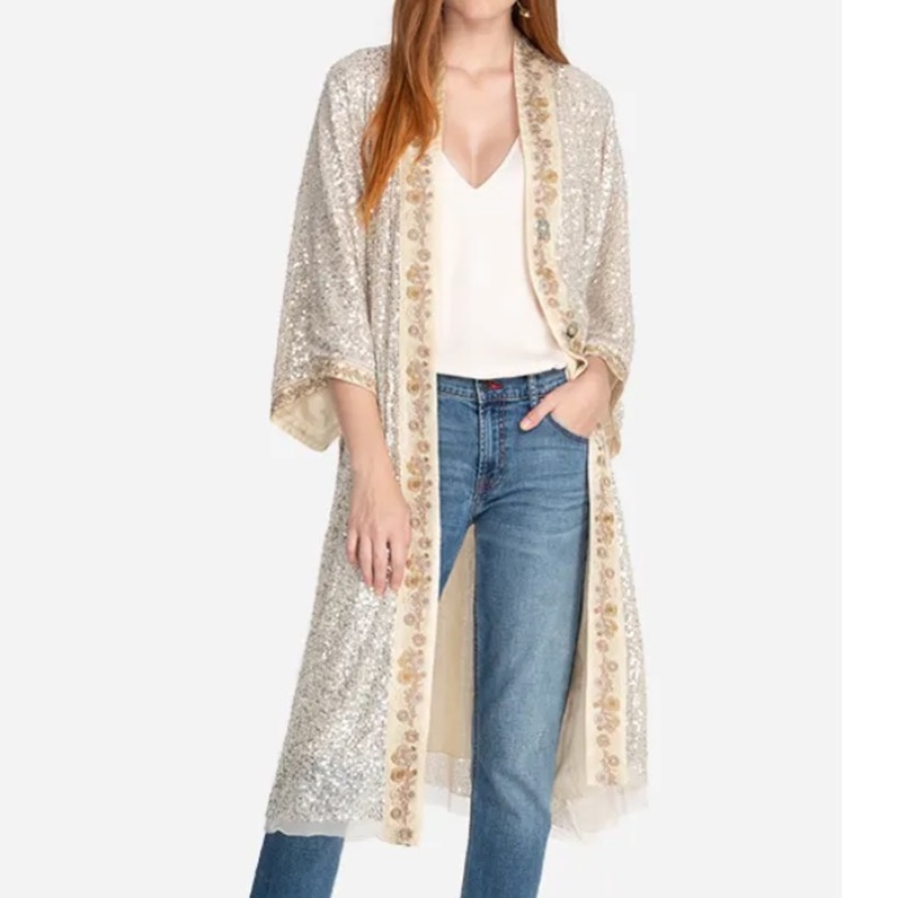 Johnny Was Grace Sequin Kimono